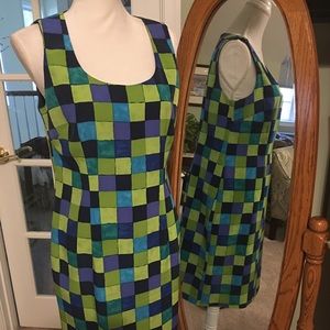 Adorable geometric print sheath